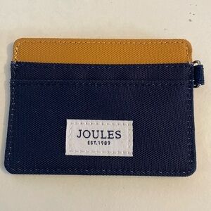 Joules On The Go Card Wallet in Navy Blue and Yellow
